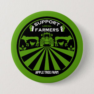 Macaron Rond 7,6 Cm Support des produits agricoles locaux