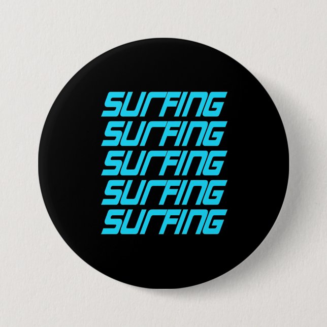 Macaron Rond 7,6 Cm Surf (Devant)