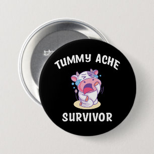Macaron Rond 7,6 Cm Survivant de Tummy Ache
