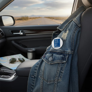 Macaron Rond 7,6 Cm Symbole du chemin de gauche de la zone de repos 40