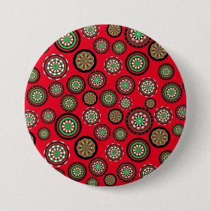 Macaron Rond 7,6 Cm Tableaux de Noël