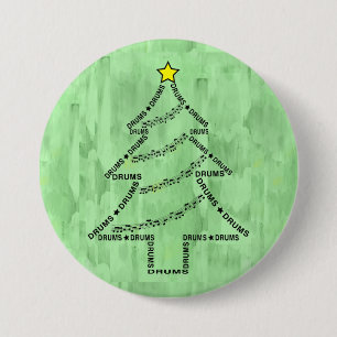 Macaron Rond 7,6 Cm Tambour Arbre de Noël