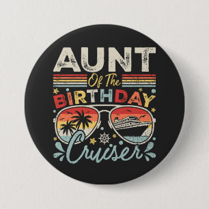 Macaron Rond 7,6 Cm Tante de l'Anniversaire de vacances Cruiser