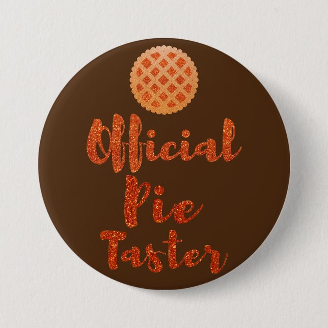 Macaron Rond 7,6 Cm Taster de tarte officiel Thankgiving (Devant)