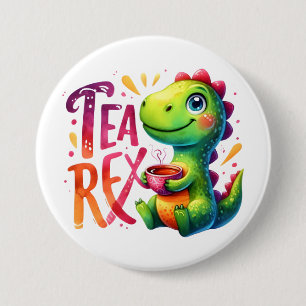 Macaron Rond 7,6 Cm Tea Rex Dinosaur
