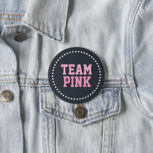 Macaron Rond 7,6 Cm Team Pink Chalkboard Baby Genre Revela