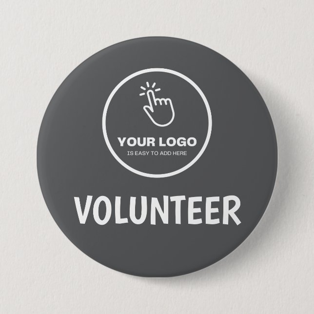 Macaron Rond 7,6 Cm Téléchargez facilement votre logo Custom Volunteer (Devant)