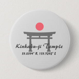 Macaron Rond 7,6 Cm Temple Kinkaku-ji Latitude Longitude