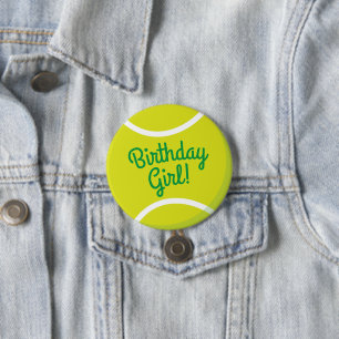 Macaron Rond 7,6 Cm Tennis Ball Sports Party Anniversaire Girl Button