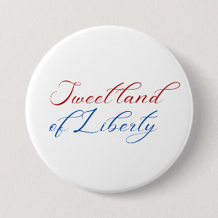 Macaron Rond 7,6 Cm Terre douce de liberté 4 juillet Amérique