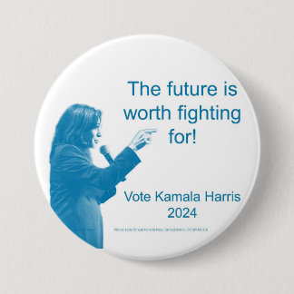 Macaron Rond 7,6 Cm The Future is Worth it - Kamala Harris Button