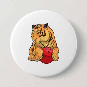 Macaron Rond 7,6 Cm Tiger Bowling Bowling boule