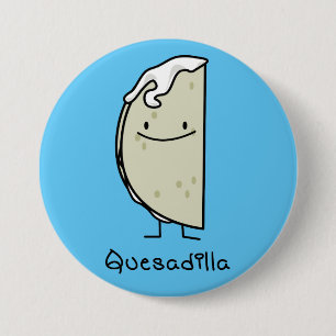 Macaron Rond 7,6 Cm Tortilla grillée par Mexicain de Quesadilla avec