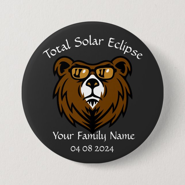Macaron Rond 7,6 Cm Total Éclipse solaire Personnaliser Sticker (Devant)