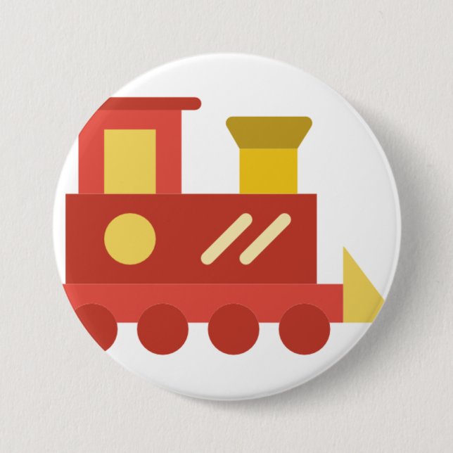 Macaron Rond 7,6 Cm train de jouets (Devant)