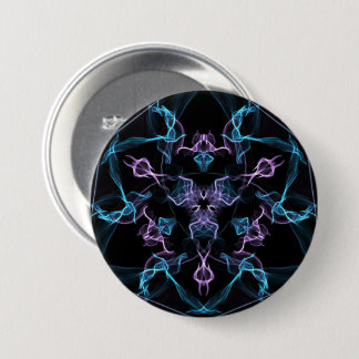 Macaron Rond 7,6 Cm Triangle bleu et violet Mandala