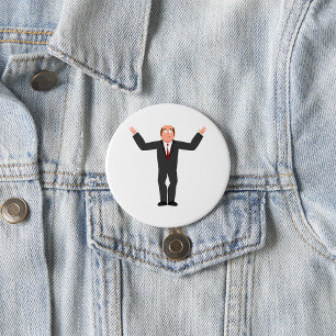 Macaron Rond 7,6 Cm Triste homme d'affaires