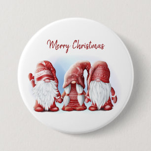 Macaron Rond 7,6 Cm Trois gnomes amusants de Noël Café Mug Stone Magn