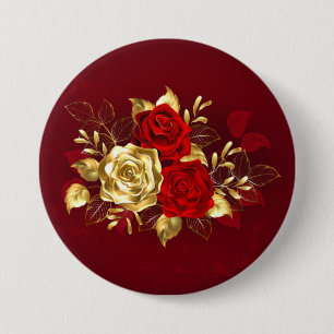 Macaron Rond 7,6 Cm Trois Roses de bijoux
