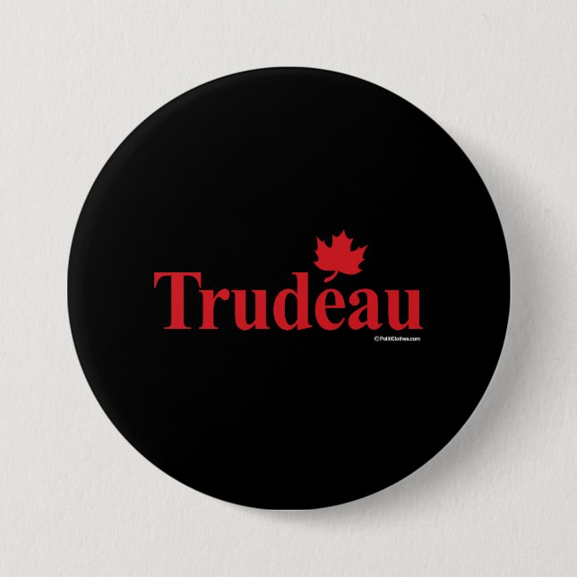 Macaron Rond 7,6 Cm Trudeau libéral canadien - .png (Devant)