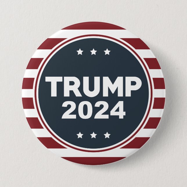 Macaron Rond 7,6 Cm Trump 2024 (Devant)