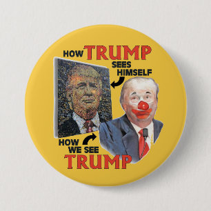 Macaron Rond 7,6 Cm Trump clown