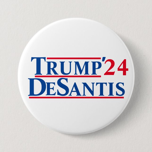 Macaron Rond 7,6 Cm Trump / DeSantis '24 (Devant)