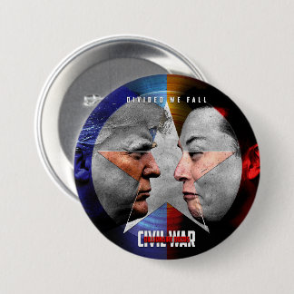 Macaron Rond 7,6 Cm Trump Elon Guerre civile Donald contre Musk Politi