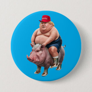 Macaron Rond 7,6 Cm Trump Hog on Hog Button