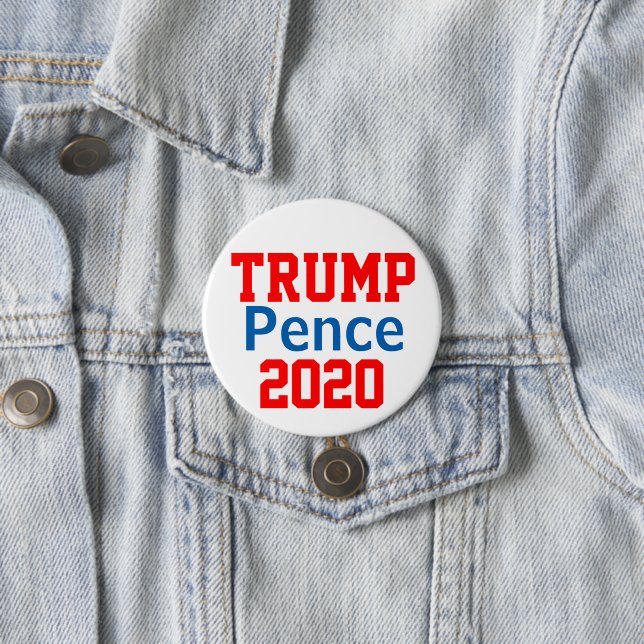 Macaron Rond 7,6 Cm Trump Pence 2020 (En situation)