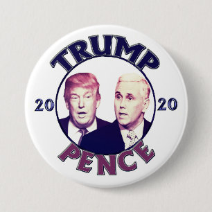 Macaron Rond 7,6 Cm Trump Pence 2020
