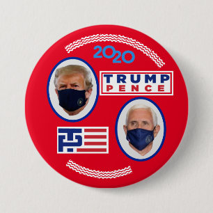Macaron Rond 7,6 Cm Trump / Pence covid-2020