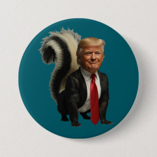 Macaron Rond 7,6 Cm Trump Skunk Button