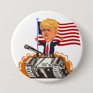 Macaron Rond 7,6 Cm Trump Tank