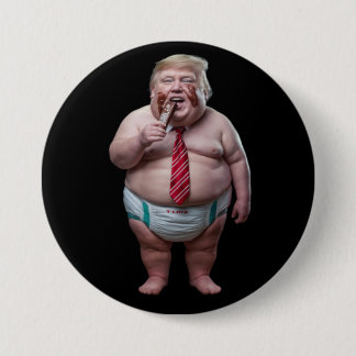 Macaron Rond 7,6 Cm Trump Toddler Button