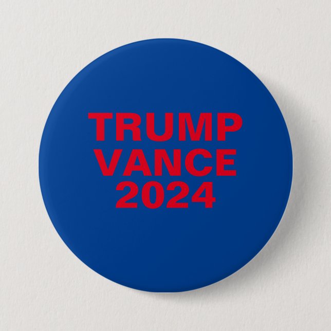 Macaron Rond 7,6 Cm Trump Vance 2024 (Devant)