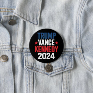 Macaron Rond 7,6 Cm Trump Vance Kennedy Président Élection 2024 
