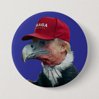 Macaron Rond 7,6 Cm Trump Vulture Button