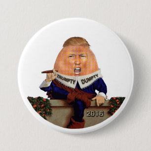 Macaron Rond 7,6 Cm Trumpty Dumpty assis sur le mur