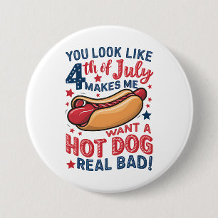 Macaron Rond 7,6 Cm Tu As L'Air 4 juillet Me Fait Vouloir Un Chien Cha