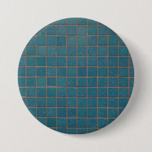 Macaron Rond 7,6 Cm tuiles mouchetées bleues