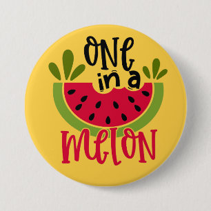 Macaron Rond 7,6 Cm Un dans un jeu de pastèque Melon