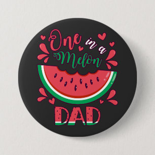 Macaron Rond 7,6 Cm Un dans un Melon Papa B-Day Party Round