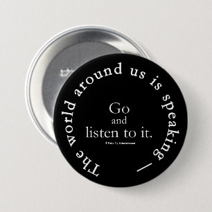 Macaron Rond 7,6 Cm Un monde des mots   écoutent lui