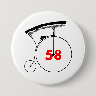 Macaron Rond 7,6 Cm Un simple numéro 58