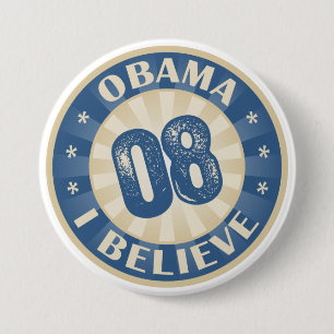 Macaron Rond 7,6 Cm Union eight Barack Obama que je crois
