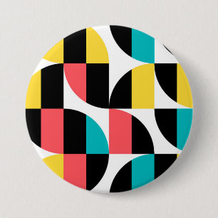 Macaron Rond 7,6 Cm Urbain, tendance, coloré, motif graphique moderne