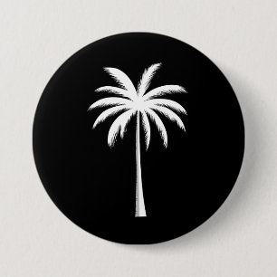 Macaron Rond 7,6 Cm Vacances été cool Sunset Beach Palm Tree