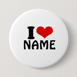 Macaron Rond 7,6 Cm Valentines personnalisables Jour J'aime Coeur Pers