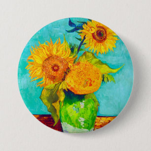 Macaron Rond 7,6 Cm Van Gogh Sunflowers